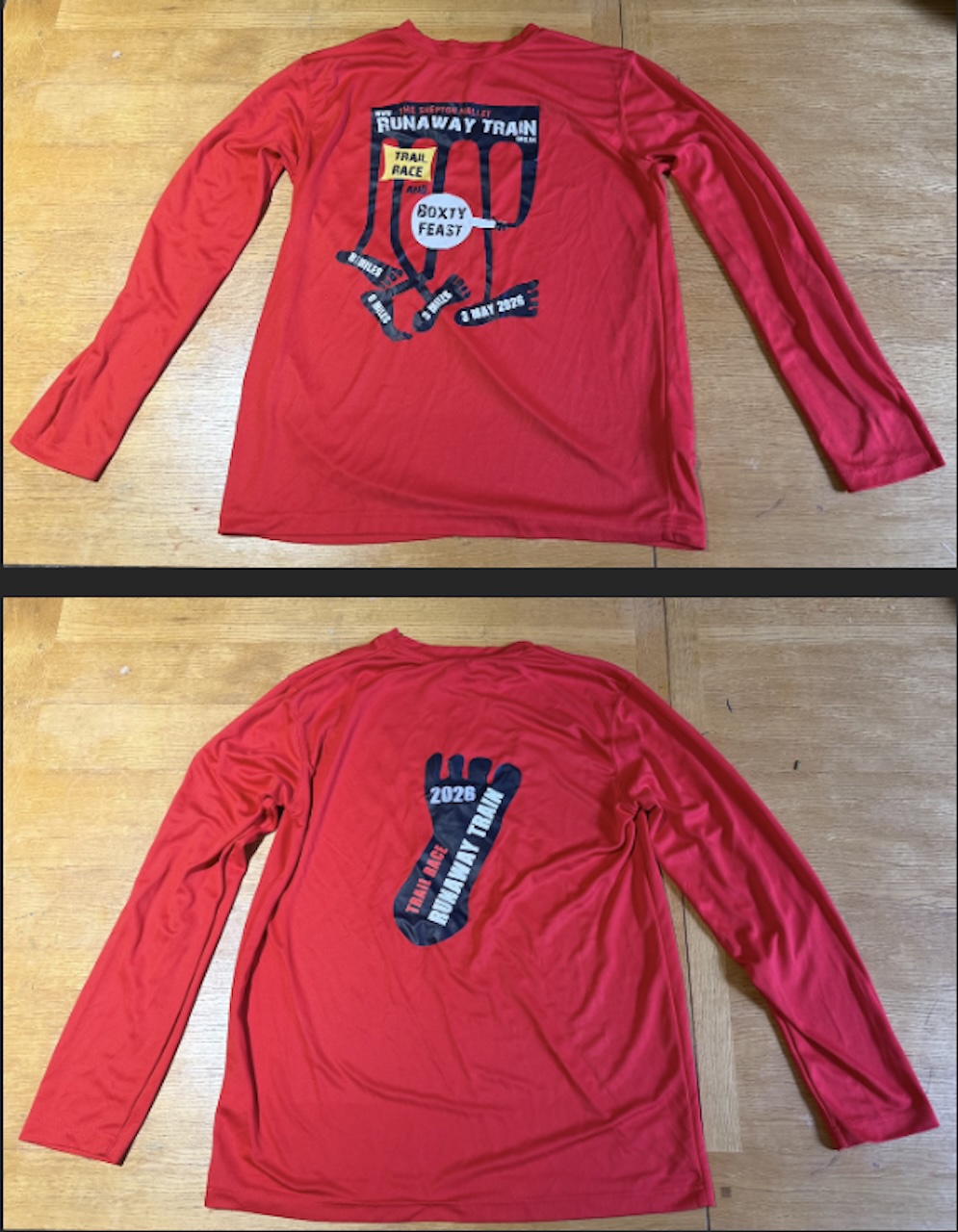 Runaway Train Mens Longsleeve Running T Shirt 2026 