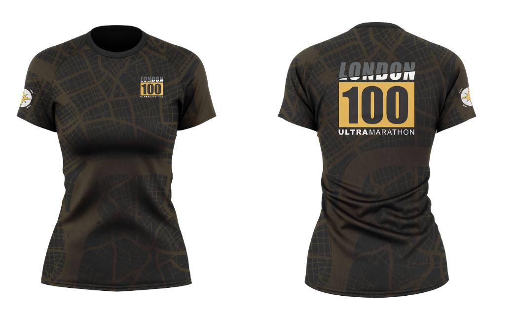 London 100 t-shirt (female fit) Virtual Event
